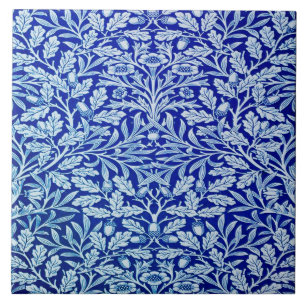 William Morris Blue Design Ceramic Tile. Tile