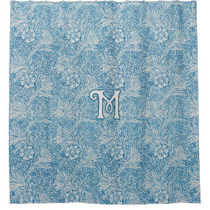 William Morris Blue Marigold Monogram