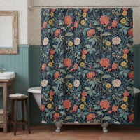 William Morris Blue Teal Arts & Crafts Floral
