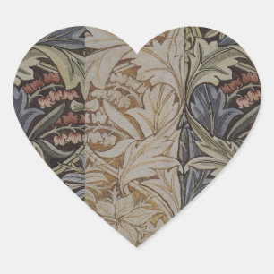 William Morris Bluebell Tapestry Botanical Classic Heart Sticker