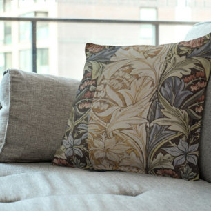 William Morris Bluebell Tapestry Botanical Classic Throw Pillow