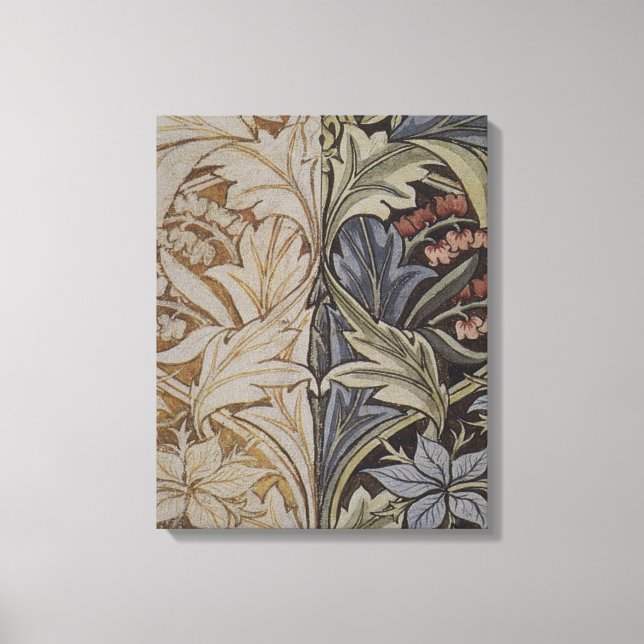 William Morris Bluebell Tapestry Design Canvas Print (Front)