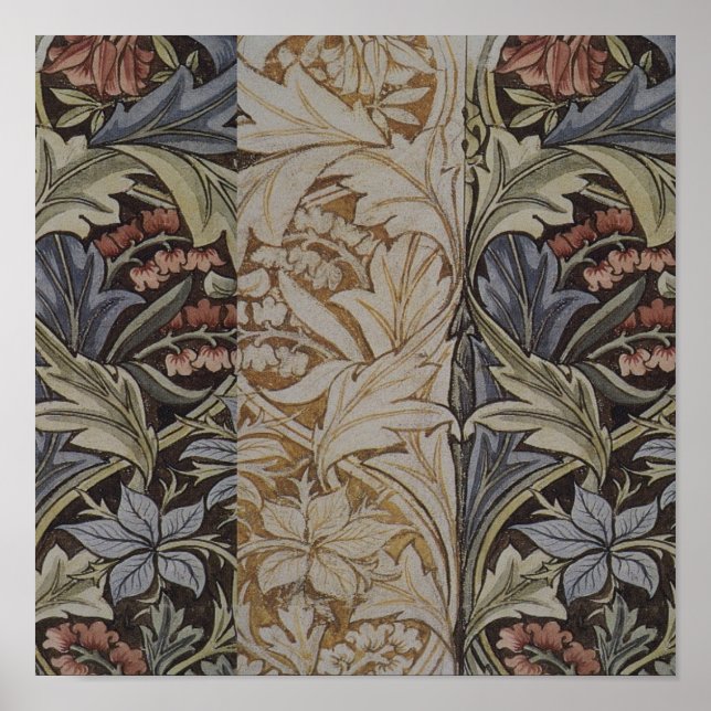 William Morris Bluebell Tapestry Design Poster (Front)