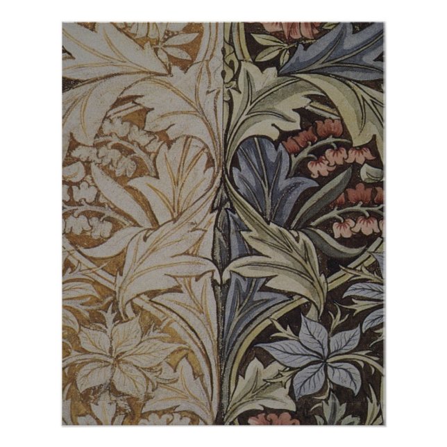 William Morris Bluebell Tapestry Design Poster (Front)