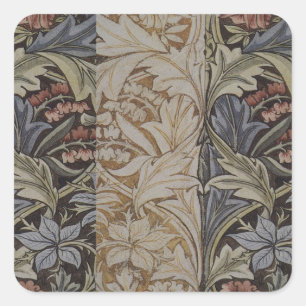 William Morris Bluebell Tapestry Design Square Sticker