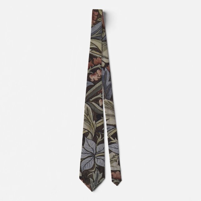 William Morris Bluebell Tapestry Design Tie (Front)