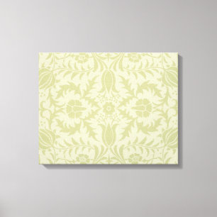 William Morris Borage vintage soft green damask Canvas Print