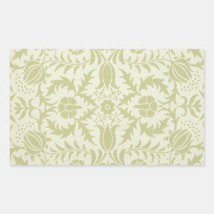 William Morris Borage vintage soft green damask Sticker