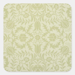 William Morris Borage Wedding Soft Green Square Sticker