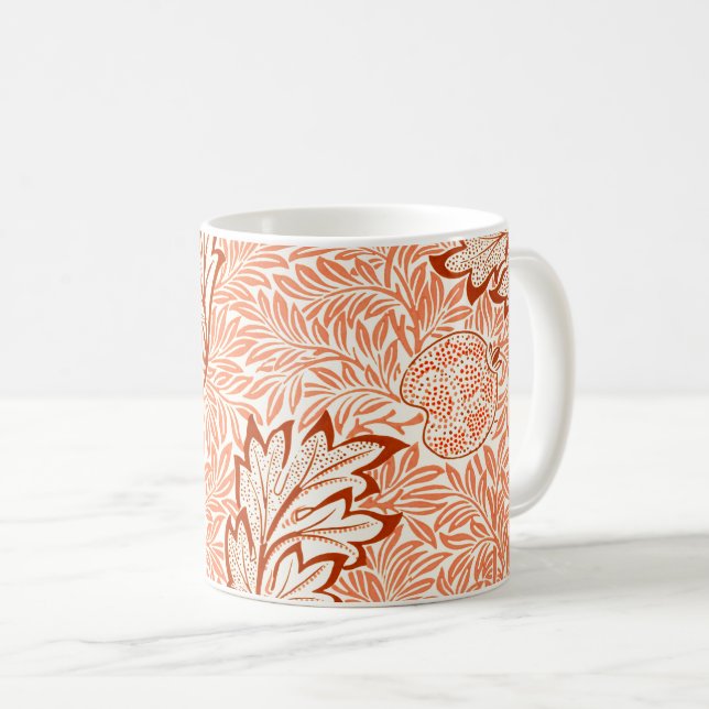 William Morris Botanical Apple Design Coffee Mug (Front Right)