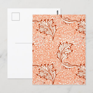 William Morris Botanical Apple Design Postcard