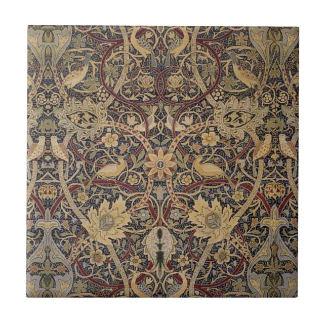 William * Morris Botantical Birds and Nature Tile (Front)
