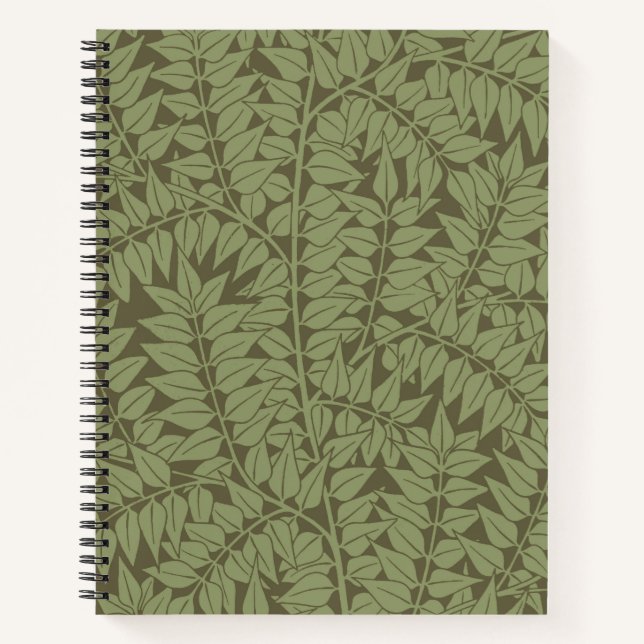 William Morris Branch Art Nouveau Classic Design Notebook (Front)