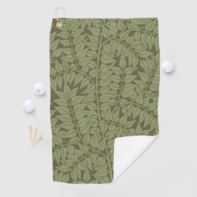 William Morris Branch Leaves Wallpaper Golf Towel (InSitu)