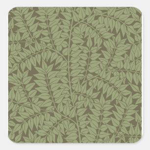 William Morris Branch Leaves Wallpaper Square Sticker