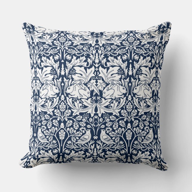 William Morris Brer Rabbit Pattern  Throw Pillow (Front)