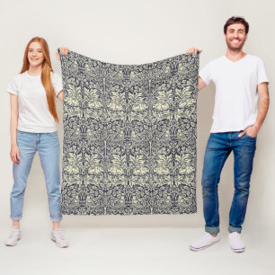 William Morris Brer Rabbit Vintage Blue Pattern Fleece Blanket