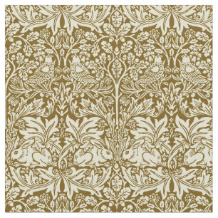 William Morris Brer Rabbit Vintage Green Pattern Fabric