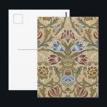 William Morris Brocade Elegant Garden Classic Postcard<br><div class="desc">William Morris's "Brocade" is a beautiful textile design that reflects the designer’s passion for intricate and elegant patterns. The piece showcases a rich, repeating floral motif, with intertwining vines and stylized flowers. The design is both luxurious and timeless, with the opulent, almost tapestry-like appearance of the fabric giving it a...</div>