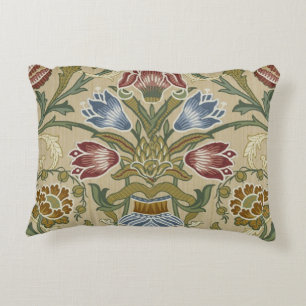 William Morris Brocade Floral Wallpaper Pattern Decorative Pillow