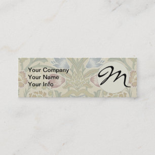 William Morris Brocade Floral Wallpaper Pattern Mini Business Card