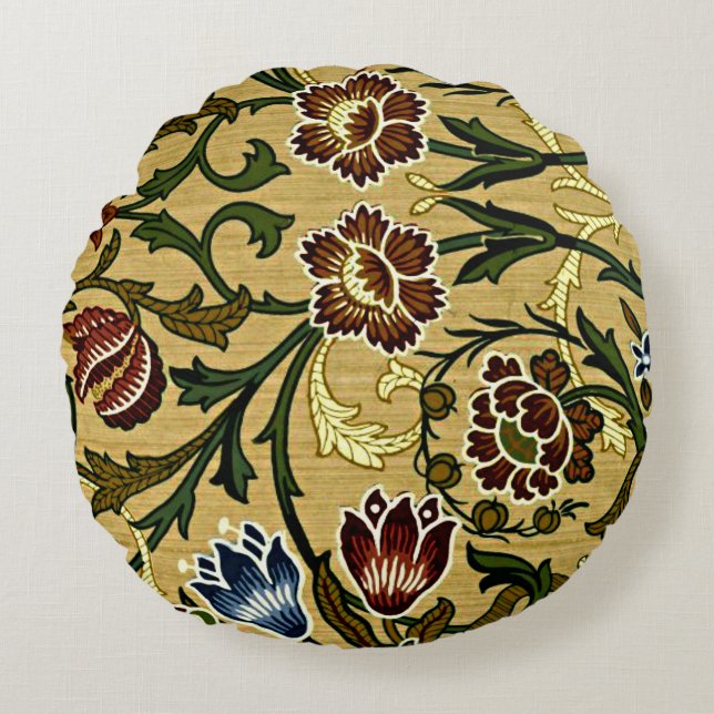 William Morris - Brocade Round Pillow (Front)
