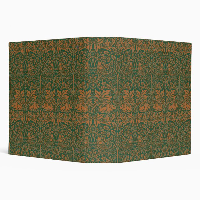William Morris Brother Rabbit Amber Black Pattern Binder (Background)