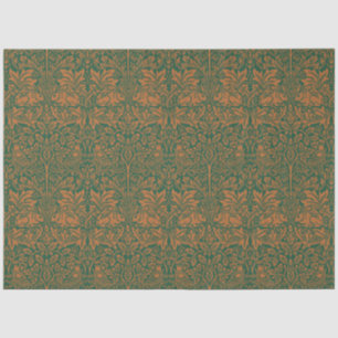 William Morris Brother Rabbit Amber Black Pattern Tissue Paper