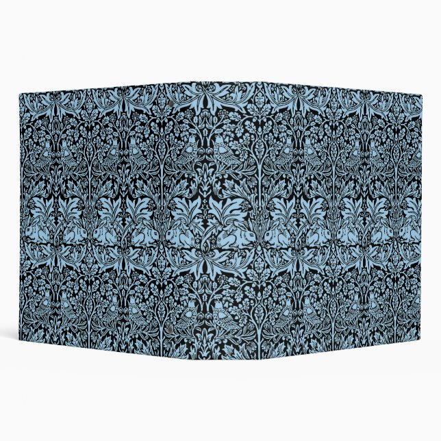 William Morris Brother Rabbit Light Blue Black Binder (Background)