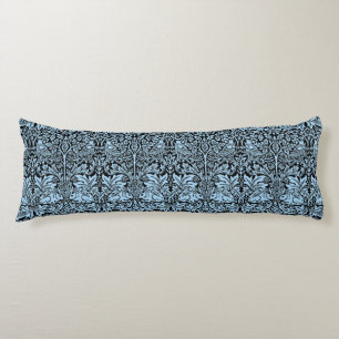 William Morris Brother Rabbit Light Blue Black Body Pillow