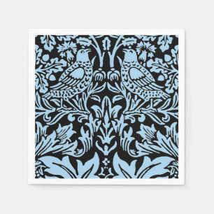 William Morris Brother Rabbit Light Blue Black Napkin