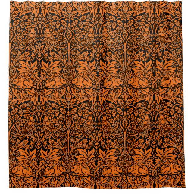 William Morris Brother Rabbit Rust Black Pattern (Front)