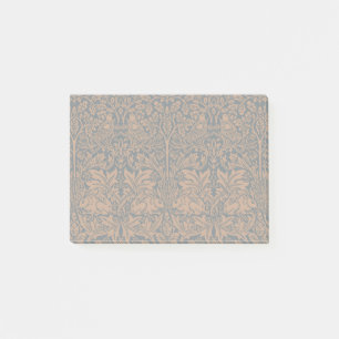 William Morris Brother Rabbit Rust Black Pattern Post-it Notes