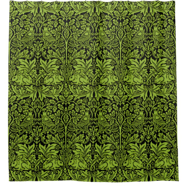 William Morris Brother Rabbit Sage Green Black (Front)