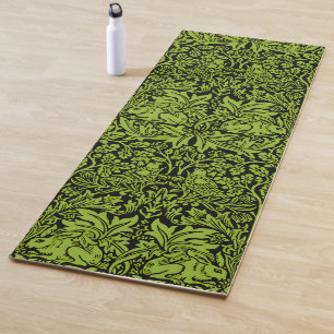 William Morris Brother Rabbit Sage Green Black Yoga Mat