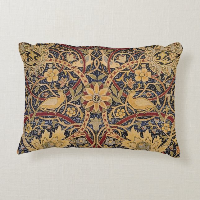 William Morris Bullerswood Faux Tapestry Accent Pillow (Back)