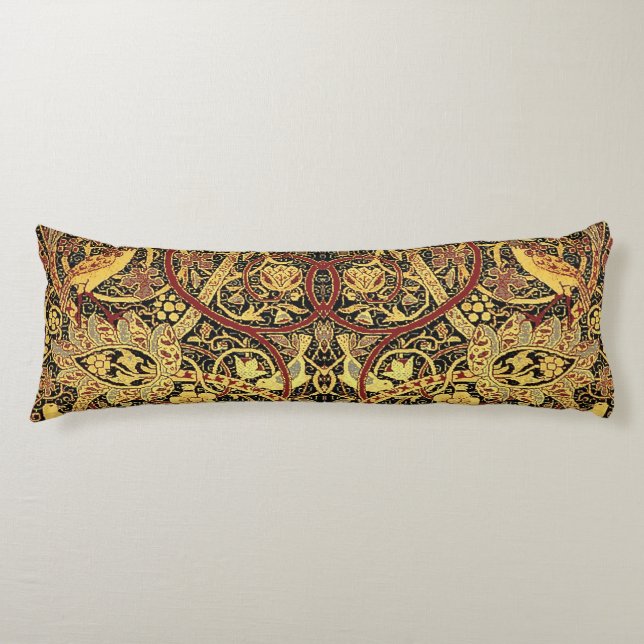 William Morris Bullerswood Faux Tapestry Body Pillow (Front)