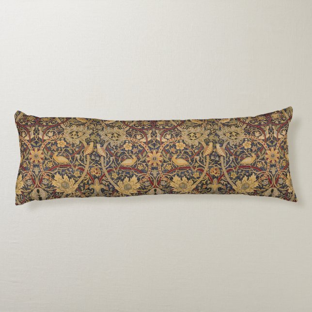 William Morris Bullerswood Faux Tapestry Body Pillow (Back)