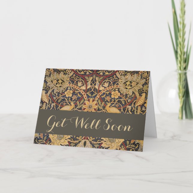 William Morris Bullerswood Faux Tapestry Card (Front)