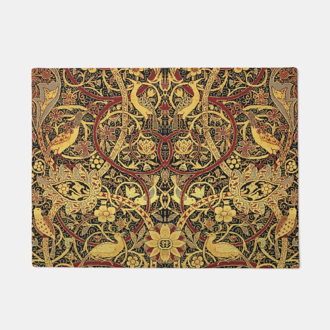 William Morris Bullerswood Faux Tapestry Doormat (Front)