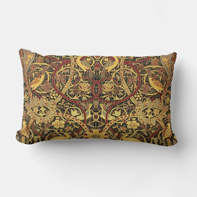 William Morris Bullerswood Faux Tapestry Lumbar Pillow (Front)