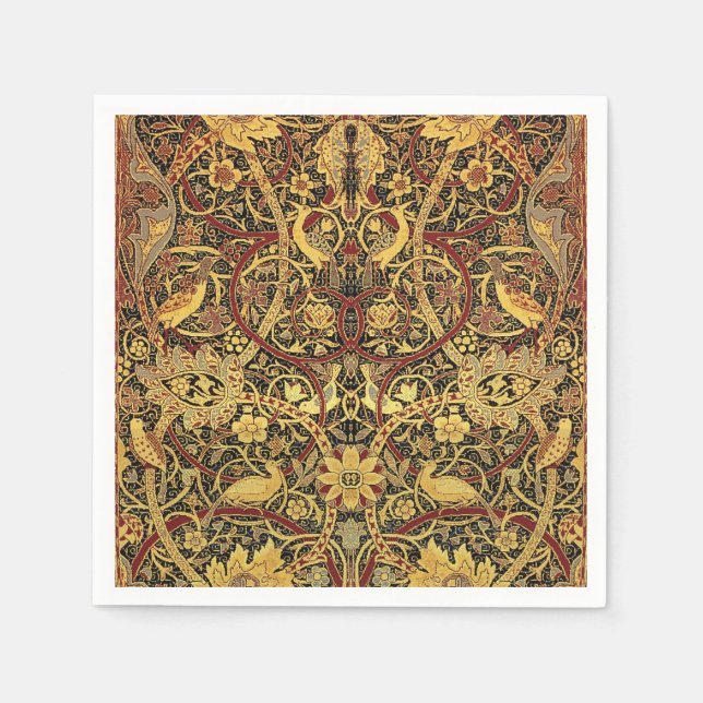 William Morris Bullerswood Faux Tapestry Napkin (Front)
