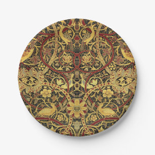 William Morris Bullerswood Faux Tapestry  Paper Plate