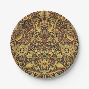 William Morris Bullerswood Faux Tapestry  Paper Plate
