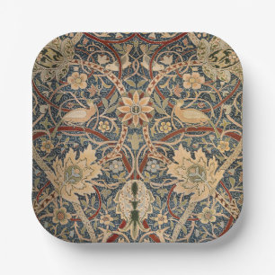 William Morris Bullerswood Vintage Bird Art Paper Plate