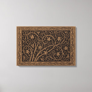 William Morris Campion Tooled Leather Damask Canvas Print