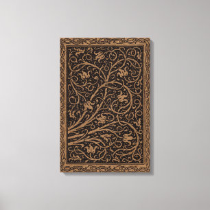 William Morris Campion Tooled Leather Damask Canvas Print
