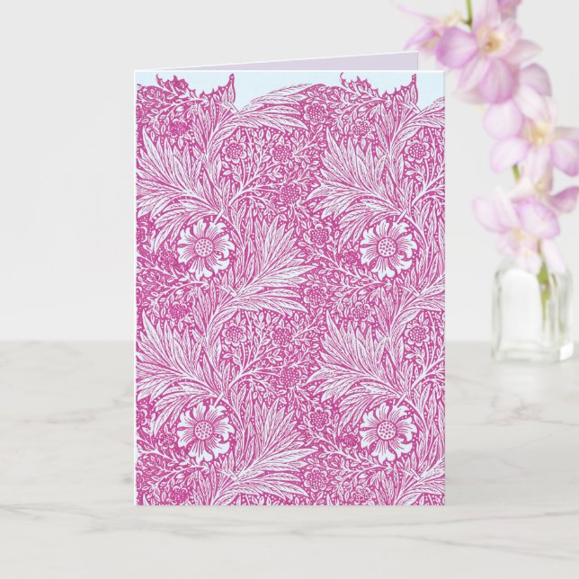 William Morris - Carte Marigold rose Art Nouveau (Orchidée)