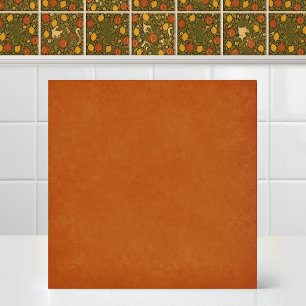 William Morris Cat Fruit Citrus Matching Orange Tile