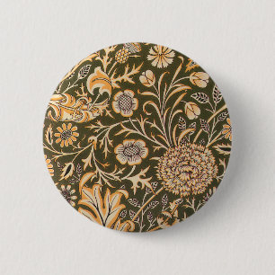 William Morris Cherwell Wallpaper Pattern 2 Inch Round Button